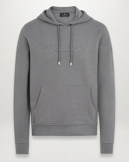 Sweat À Capuche Belstaff Homme 1924 Grise Coton France HV3098756